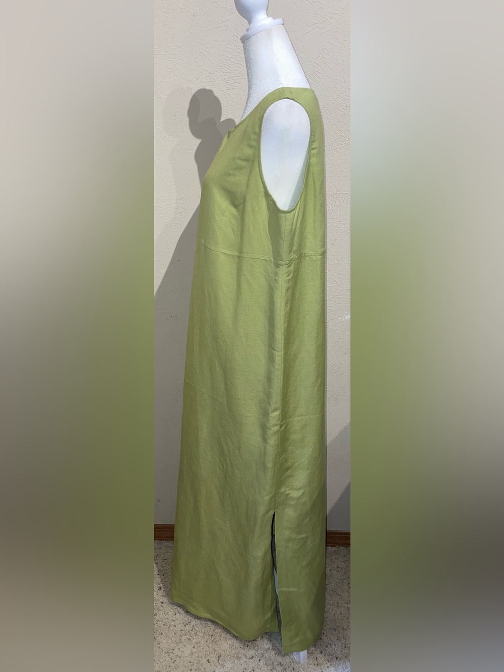 Positive Attitude Women’s Size 12P Green Linen Blend Dress Set Blazer Maxi 2Pc - Picture 10 of 12